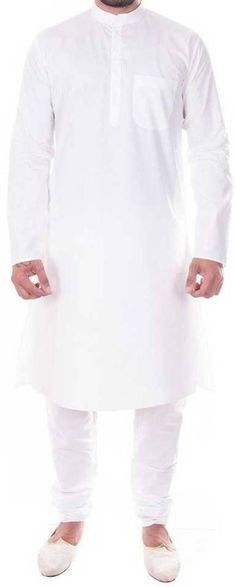 White Kali Kurta Linen Cotton